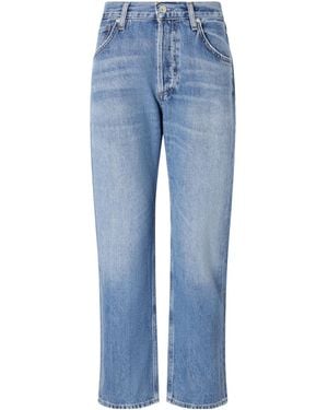 Citizens of Humanity Mid-Rise Straight-Leg Boyfriend Jeans - Blue