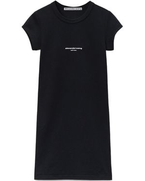Alexander Wang Short-Sleeved Crewneck Dress - Black