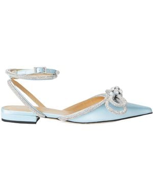 Mach & Mach Pointed Ballet Shoes - White