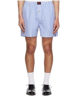 Willy Chavarria Elastic Waistband Shorts - Blue