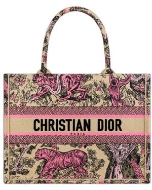 Dior Medium Iviera Book Tote - Pink