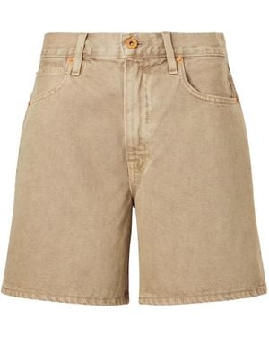 SLVRLAKE Denim Belt Loop Shorts - Natural
