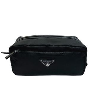 Prada Logo Clutch - Black