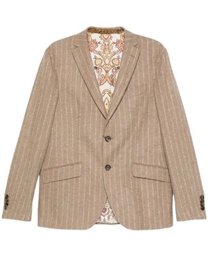 Etro Pinstripe Blazer - Natural