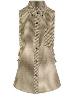 Versace Checked Shirt - Natural