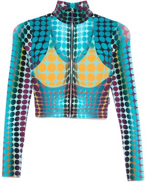 Jean Paul Gaultier Re-Edition Dots Printed Top - Blue