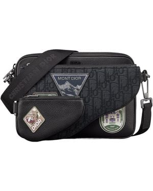 Dior Saddle Triple Pouch - Black