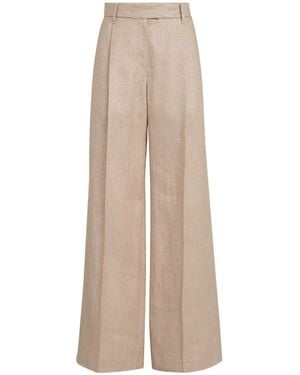 Brunello Cucinelli Loose Pleated Trousers - Natural