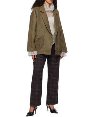 R13 Straight-Leg Trousers - Natural