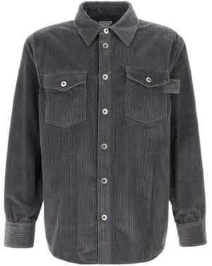 Bottega Veneta Long Sleeved Corduroy Shirt - Grey