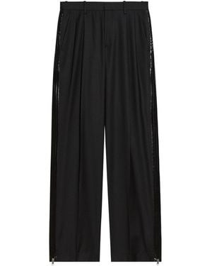 Helmut Lang Zip-Detail Pleated Trousers - Black