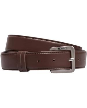 The Attico Logo Buckle Belt - Brown
