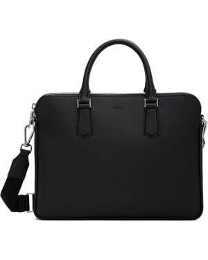 BOSS Leather Briefcase - Black