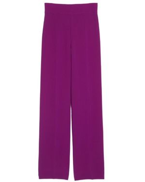 Max Mara Livorno Wide-Leg Trousers - Purple