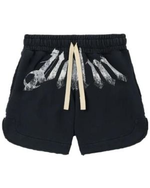Palm Angels Big Waist Logo Sweatshorts - Black