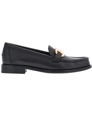 Ferragamo Gancini Buckle-Detailed Loafers - Black