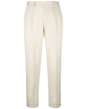 Pt Pantaloni Pt Torino Pleated Dress Trousers - Natural