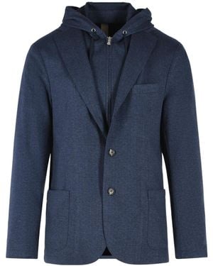 Eleventy Long-Sleeved Suit Jacket - Blue