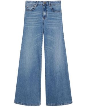 iBlues Oversized Flared Jeans - Blue