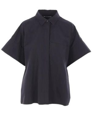 Co. Single-Breasted Short Sleeve Shirt - Blue