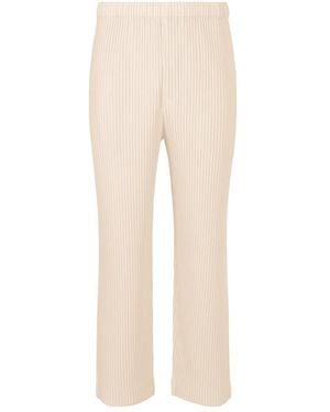 Homme Plissé Issey Miyake Homme Plissé Issey Miyake Monthly Colours March Pleated Trousers - Natural