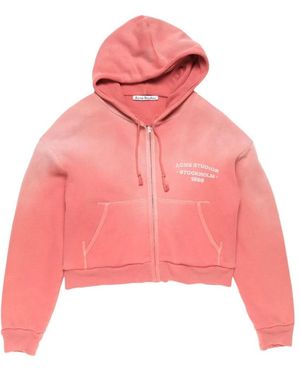 Acne Studios Sprayed Zip Hoodie - Pink