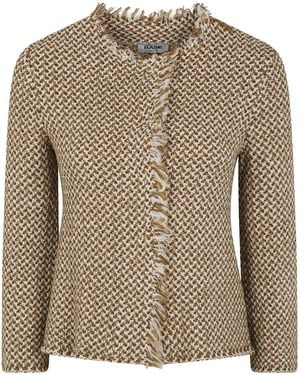 Baserange Round Neck Jacket - Brown