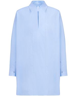 Dondup Polo-Neck Shirt Dress - Blue