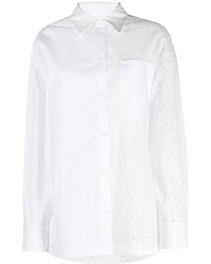 KENZO Broderie Anglaise Long-Sleeved Shirt - White