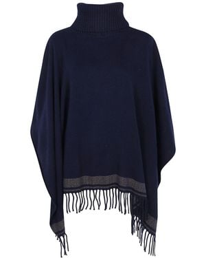 Ralph Lauren 'Ruana' Poncho - Blue
