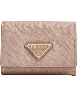 Prada Saffiano Leather Wallet - Natural