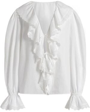 Alberta Ferretti Poplin Shirt - White