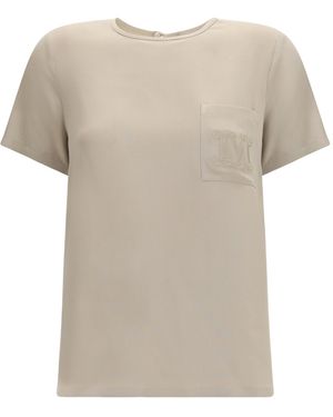 Max Mara Pagano Logo Pocket T-Shirt - White
