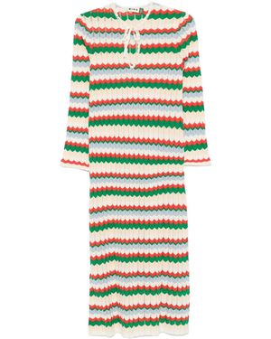 RIXO London Knitted Dress - White