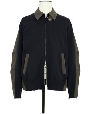 Sacai Weathercloth X Knit Blouson - Blue
