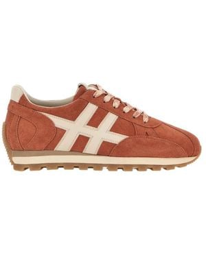 Hogan H671 86Er Lace-Up Fastening Sneakers - Brown