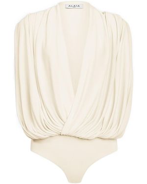 Alaïa Hooded Tight-Fitting Jacket - White