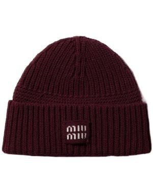 Miu Miu Wool And Cashmere Beanie - Red