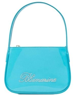 Blumarine Logo Embellished Shoulder Bag - Blue