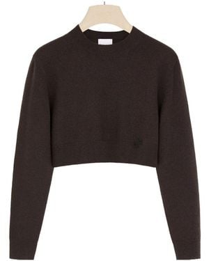 Patou Cropped Knit Jumper - Black