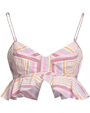 Isabel Marant Striped Midriff-Baring Suspender Belt - Pink