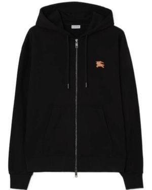 Burberry Knight Check Zip Hoodie - Black