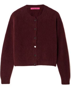 The Elder Statesman Solid-Color Cashmere Cardigan - Red