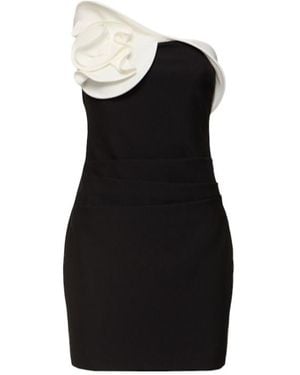 Roland Mouret Strapless Draped Mini Dress - Black