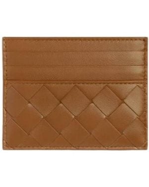 Bottega Veneta Intrecciato Credit Card Case - Brown