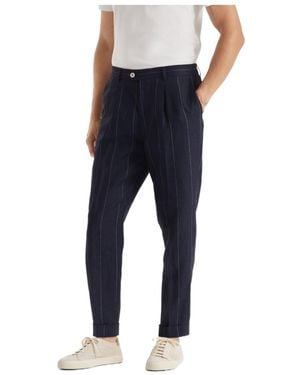 Brunello Cucinelli Pleated Trousers - Blue