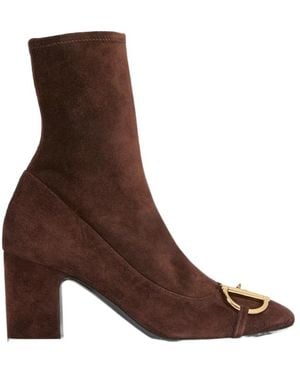 Gucci Ankle Boot With Half Horsebit - Brown