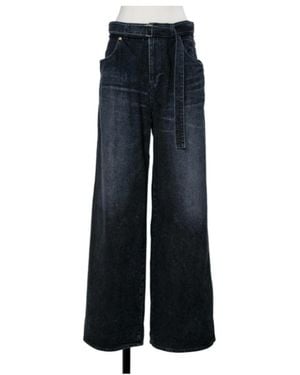Sacai Wide Leg Jeans - Blue