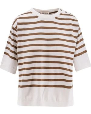 Semicouture Aurora Striped Jumper - White