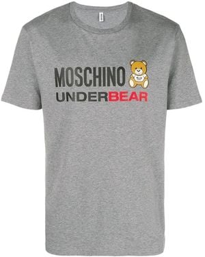 Moschino Logo Short-Sleeved T-Shirt - Grey